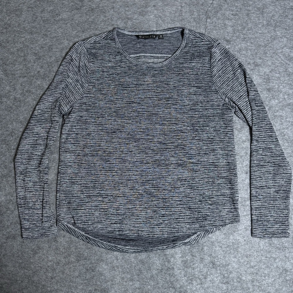 Athleta Cloudlight Stratus Women Long Sleeve Striped Knit Top